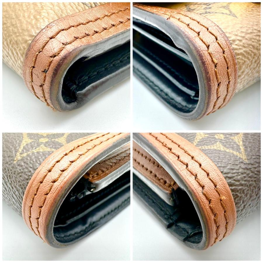 【極美品】ルイヴィトン　モノグラム　リバース　ドーフィーヌ　コンパクト　三つ折り LOUIS VUITTON（ルイ・ヴィトン） 【返品OK】LOUIS VUITTON モノグラム