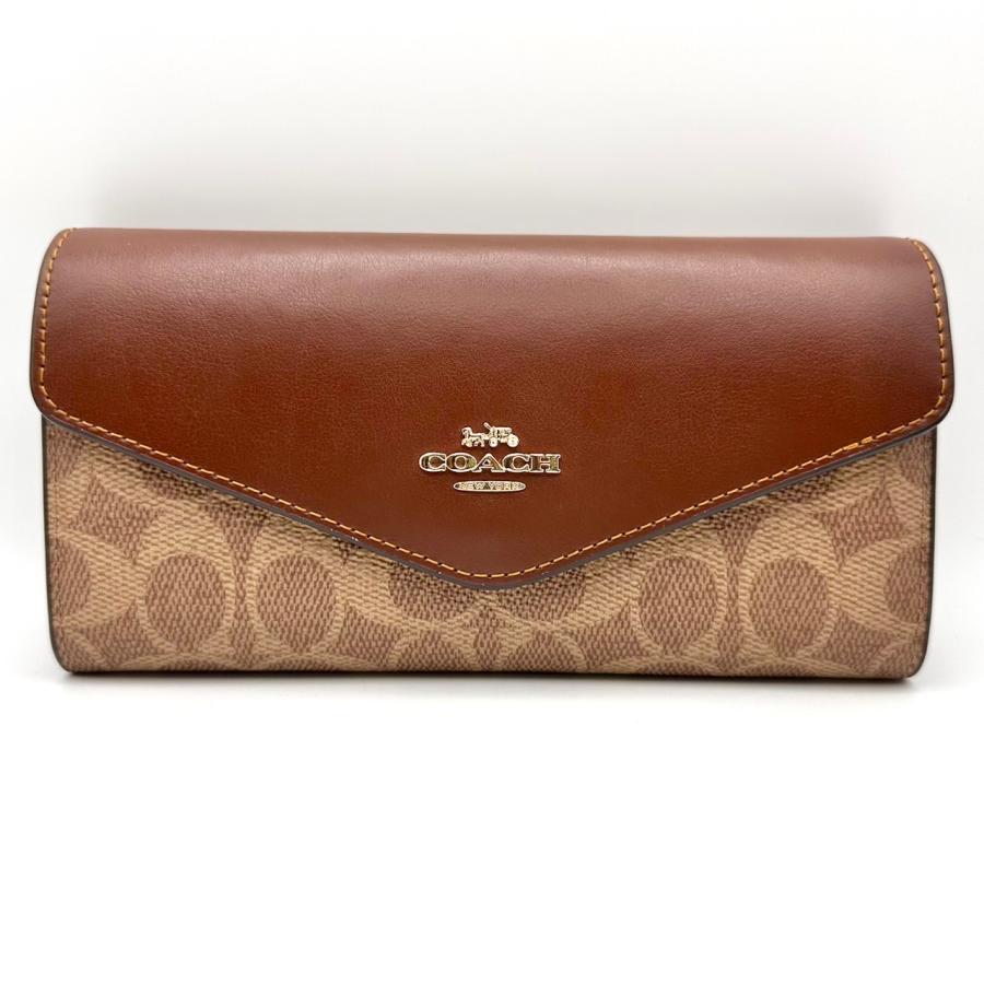 COACH（コーチ） 【返品OK】COACH シグネチャー フラップウォレット 長 