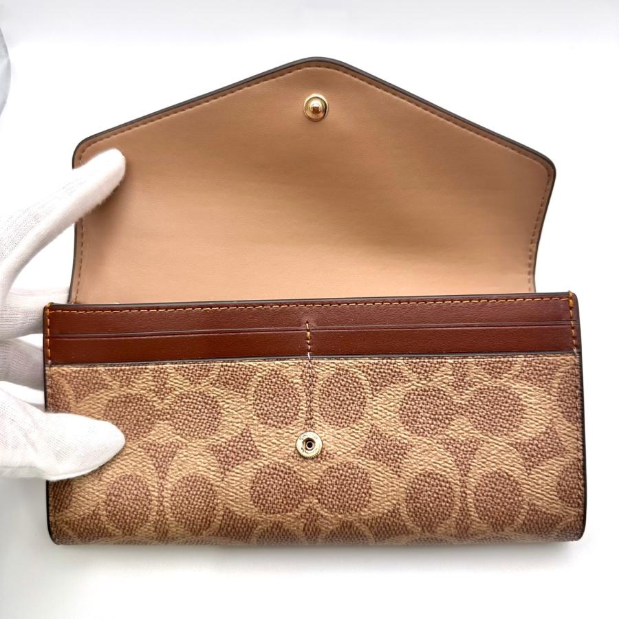 COACH（コーチ） 【返品OK】COACH シグネチャー フラップウォレット 長
