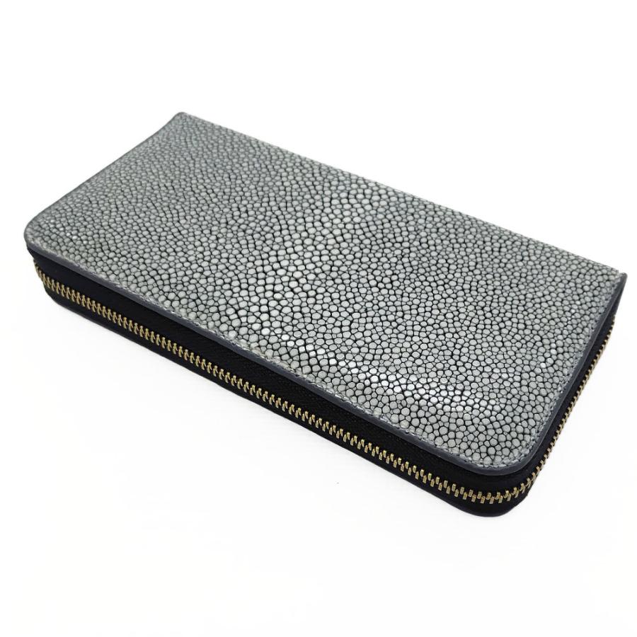 Ain Soph 2nd label アインソフセカンドレーベル ラウンドファスナー ロングウォレット 長財布 エイ革 スティングレイ 収納力 本革 DA1633-STGの画像