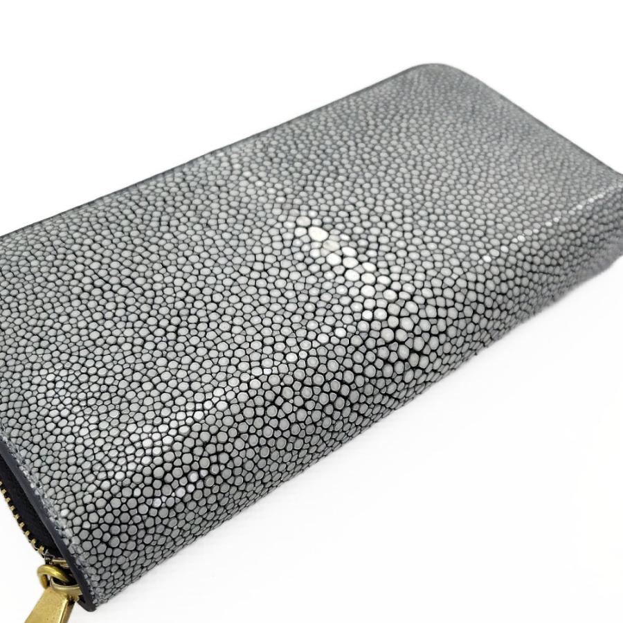 Ain Soph 2nd label アインソフセカンドレーベル ラウンドファスナー ロングウォレット 長財布 エイ革 スティングレイ 収納力 本革 DA1633-STGの画像