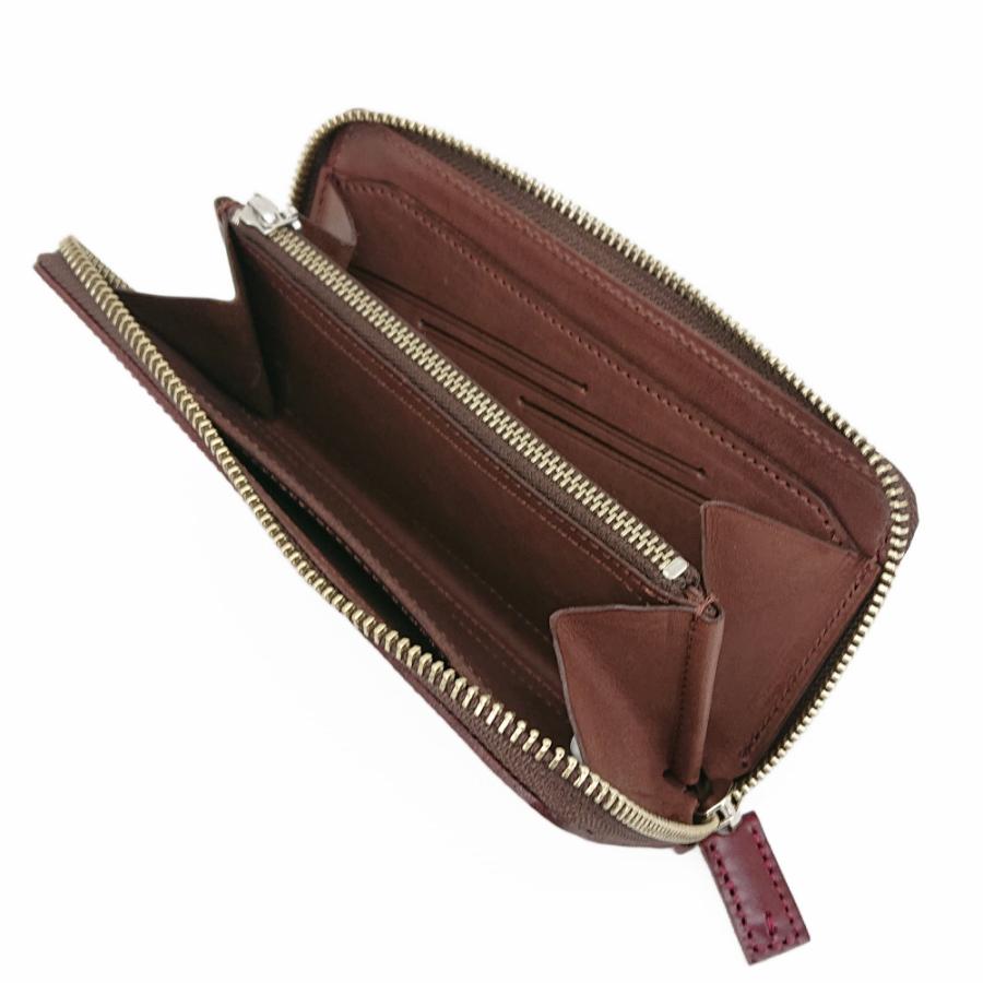 REDMOON レッドムーン コンパクト ロングウォレット ブライドルレザー ラウンドファスナー 小さい 長財布 大容量 ハンサム ミニロングウォレット HANDSOME-BDの画像