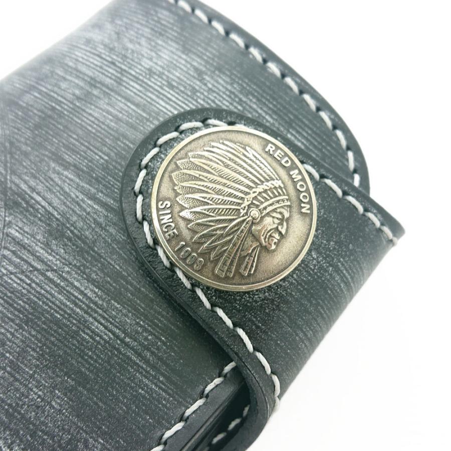 ブライトリバー× オーバーザムーン REDMOON レッドムーン 財布 ブライドルレザー 手縫い 二つ折り