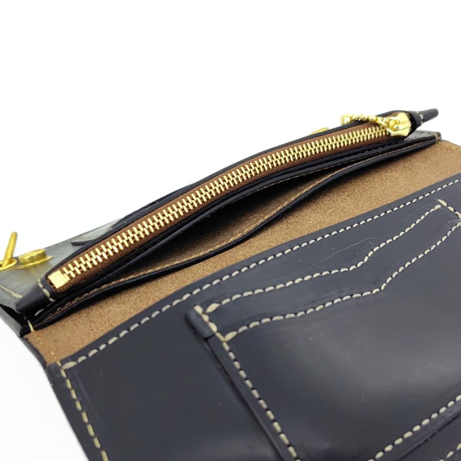 KC,s ケイシイズ トラッカー ホーウィン クロムエクセル 牛革 本革 財布 ロングウォレット スリム キーリング チェーン KMW043 | KC,s | 09