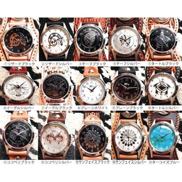 ケイシイズ ケーシーズ KC,s ブレスレット 腕時計 カービング 全 レザーブレス ４色 牛革 kpr503 プレゼント | KC,s | 09