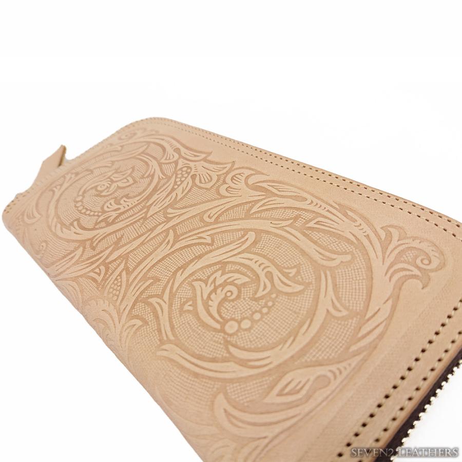 レッドムーン REDMOON 長財布 ロングウォレット ラウンドファスナー フローラル エンボス 男女兼用 全3色 LP2000-RMEW | REDMOON | 04
