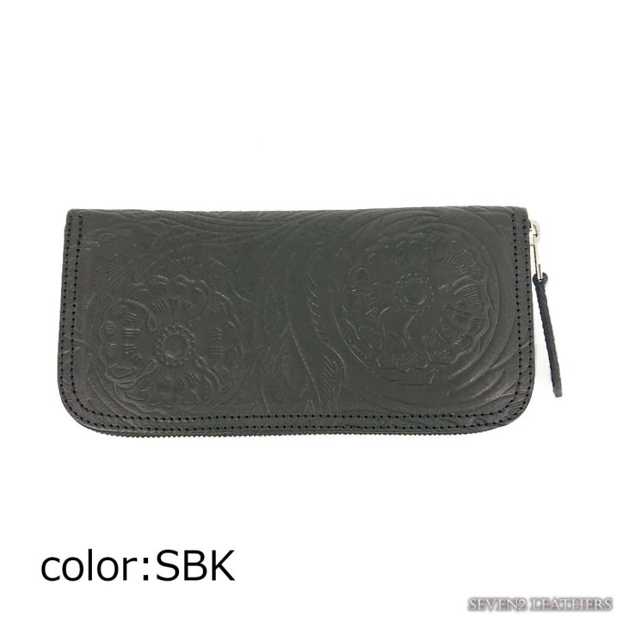 レッドムーン REDMOON 長財布 ロングウォレット レザーウォレット ラウンドファスナー 花柄 フローラル エンボス 全3色 男女兼用 牛革 本革 送料無料 | REDMOON | 11