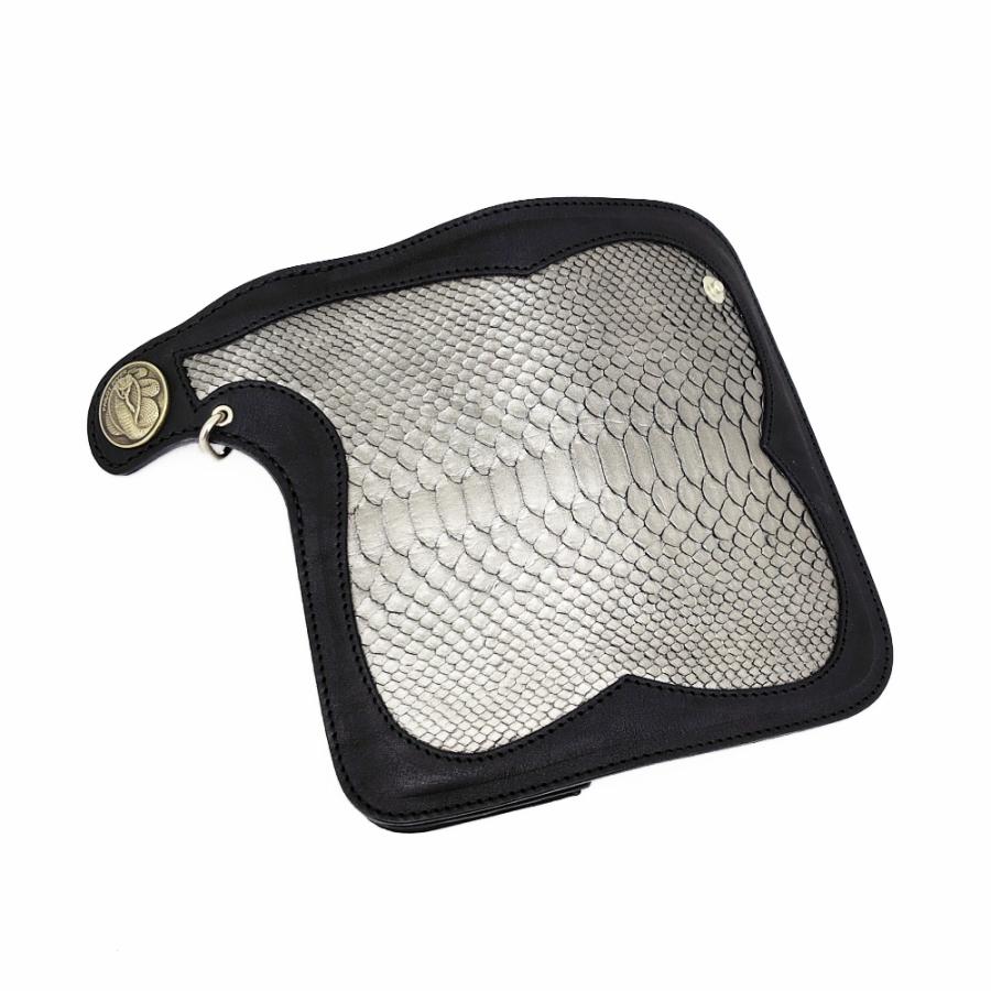 PAILOT RIVER パイロットリバー 財布 ロングウォレット ヘビ革 コブラコンチョ パイソン 牛革 ライダース 限定品 長財布 PR-CW02SN-KCの画像
