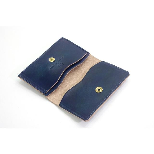 パイロットリバー PAILOTRIVER 名刺入れ カードケース 手染めブルー 特注品 男女兼用 牛革 pr-lc プレゼント | REDMOON | 01