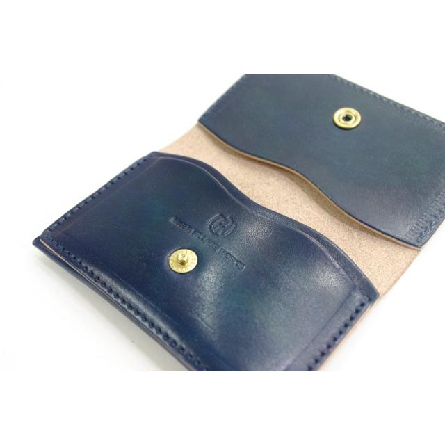 パイロットリバー PAILOTRIVER 名刺入れ カードケース 手染めブルー 特注品 男女兼用 牛革 pr-lc プレゼント | REDMOON | 02