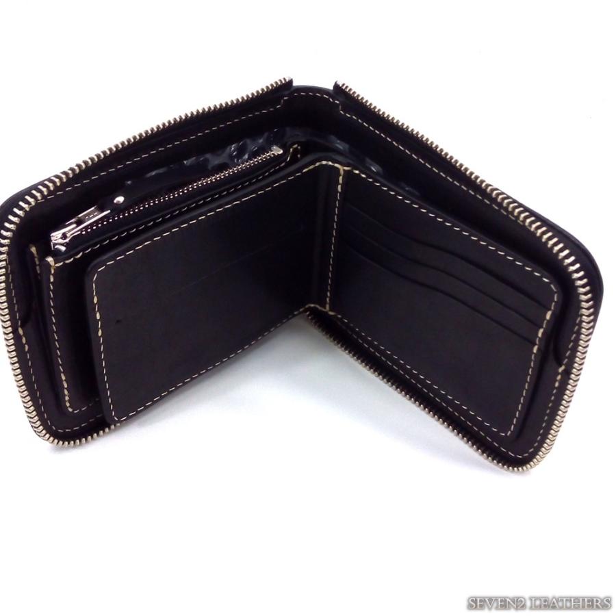 パイロットリバー PAILOTRIVER 短財布 ショートウォレット ミドルウォレット レザーウォレット 本革 全4色 男女兼用 牛革 pr-lp01 焼印対象の画像