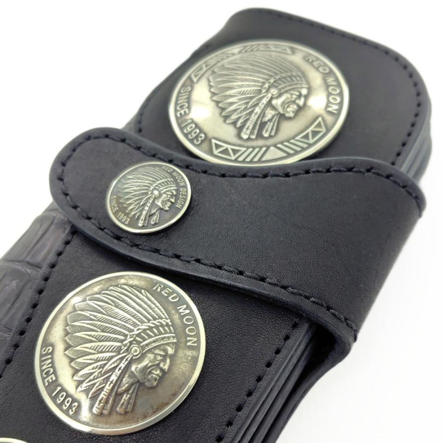 REDMOON レッドムーン 長財布 クロコダイル ロングウォレット ワニ革 コンチョマスター ライダース メンズ 革財布 RM-CM-MSH-CDの画像