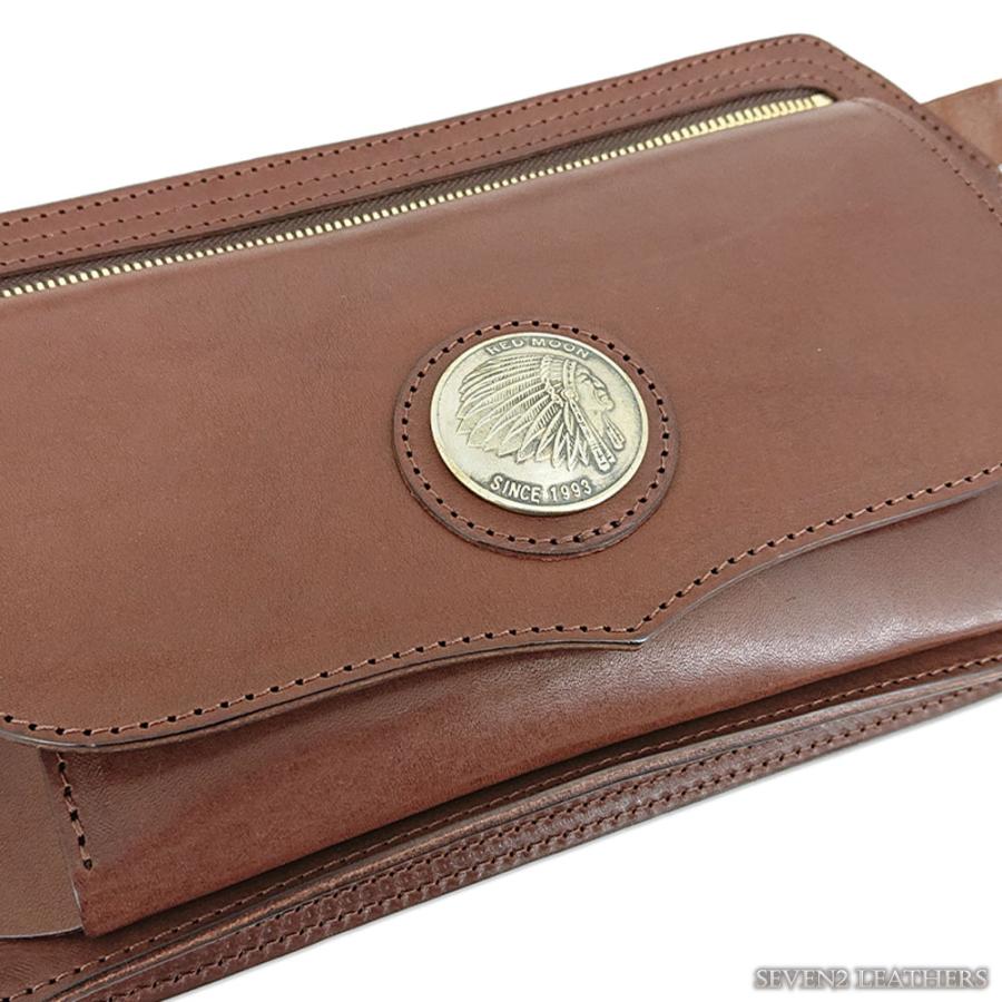 REDMOON レッドムーン ボディバッグ スリム レザーベルト ショルダーバッグ ワンショルダー カバン ウエストバッグ 38mmコンチョ 本革 RM-NMBB-L | REDMOON | 03