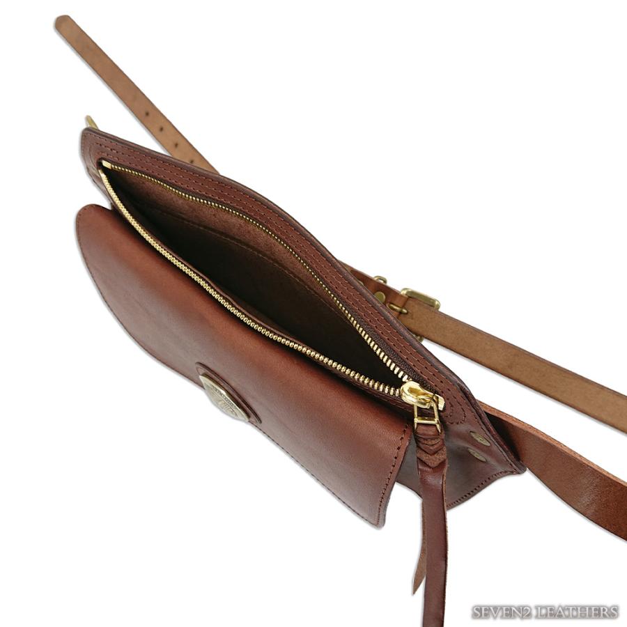 REDMOON レッドムーン ボディバッグ スリム レザーベルト ショルダーバッグ ワンショルダー カバン ウエストバッグ 38mmコンチョ 本革 RM-NMBB-L | REDMOON | 06