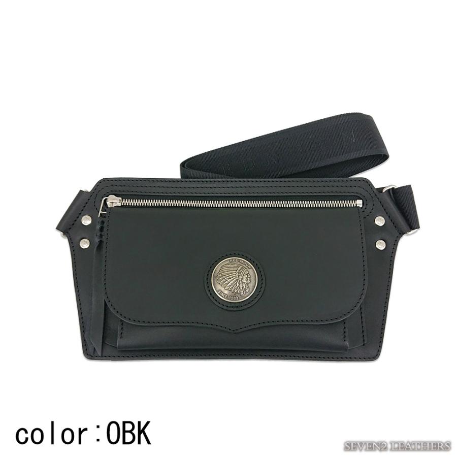 【美品】現行品 REDMOON レッドムーン レザー ボディバッグ コンチョ 黒 REDMOON（レッドムーン） ボディバッグ スリム ショルダーバッグ ワン