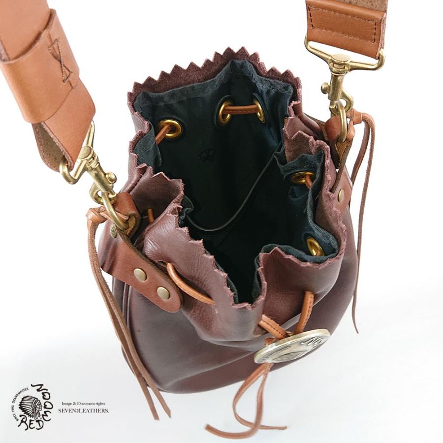 REDMOON レッドムーン ショルダーバッグ 巾着 グローブレザー 本