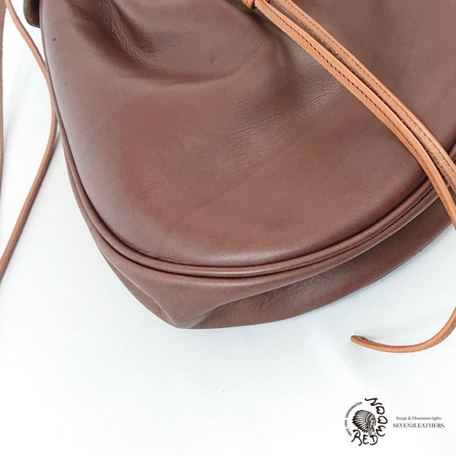 REDMOON（レッドムーン） ショルダーバッグ 巾着 グローブレザー 本革