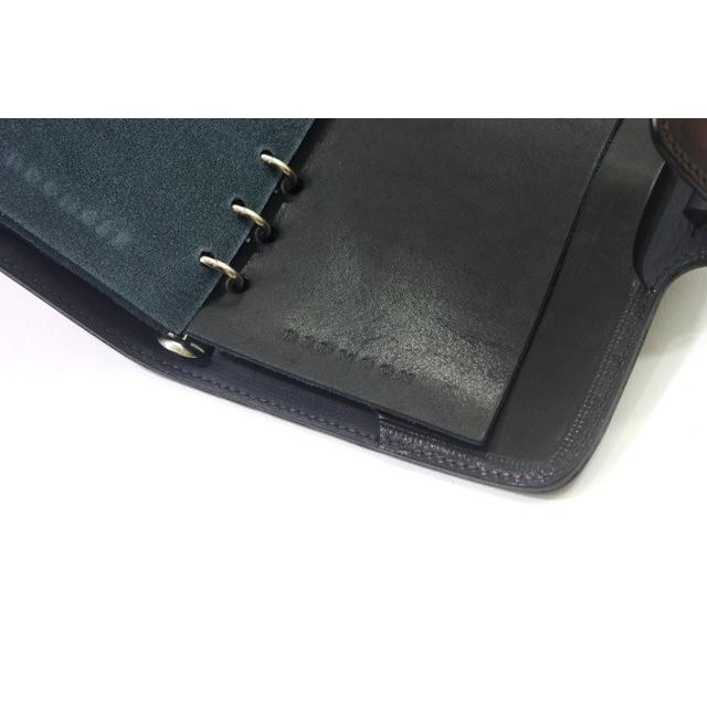 レッドムーン　手染め特別仕様システム手帳　新品 HERITAGE LEATHER レッドムーン REDMOON 手帳カバー システム