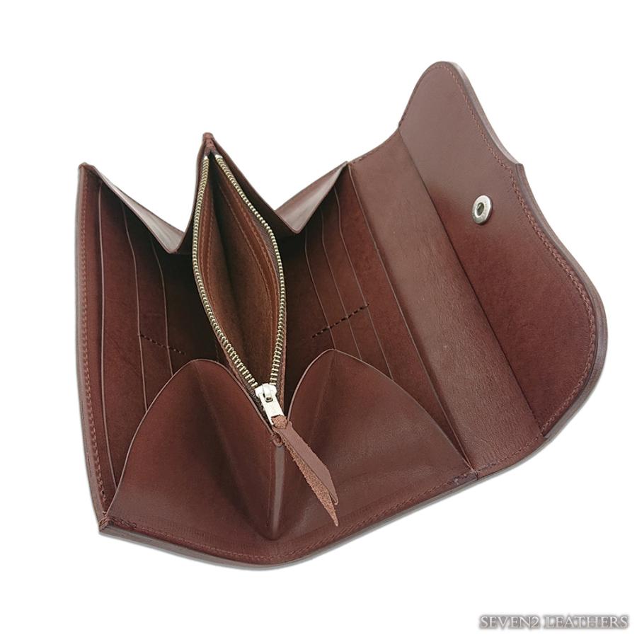 REDMOON レッドムーン 長財布 フラップタイプ ロングウォレット かぶせ蓋 インディアンコンチョ 1点ボタン留め 収納 シンプル 本革 革財布 レザー RM-THW05A30の画像