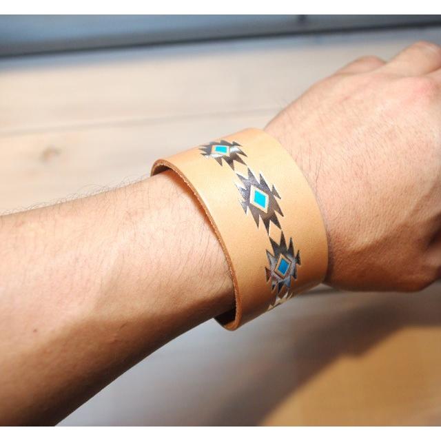 レッドムーン REDMOON ブレスレット レザーブレスレット レザーアクセサリー バングル サドルレザーナチュラル 男女兼用 牛革 rm-wbn2 プレゼント | REDMOON | 02