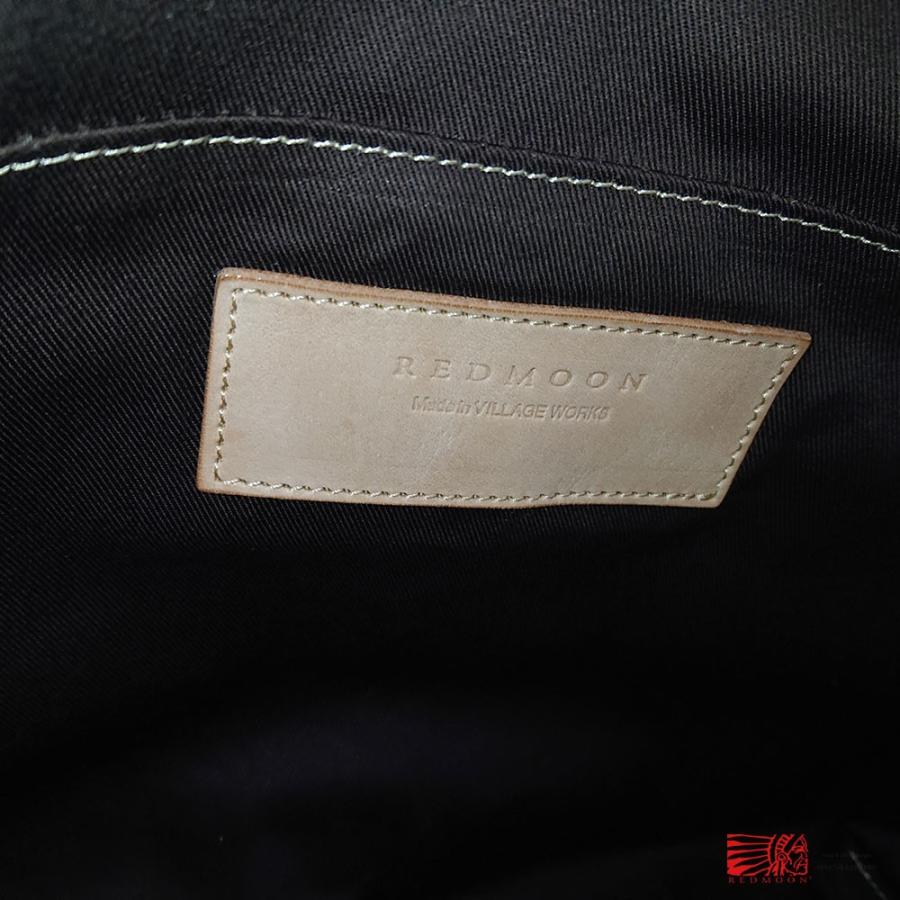 REDMOON ブラックレザー ボディバッグ REDMOON レッドムーン ウエストバッグ ウエストポーチ ヒップ