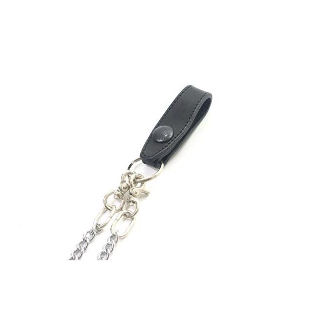 【美品】RED MOON / ブラック レザーウォレット チェーン レッドムーン REDMOON レッドムーン 財布 REDMOON 二つ折り