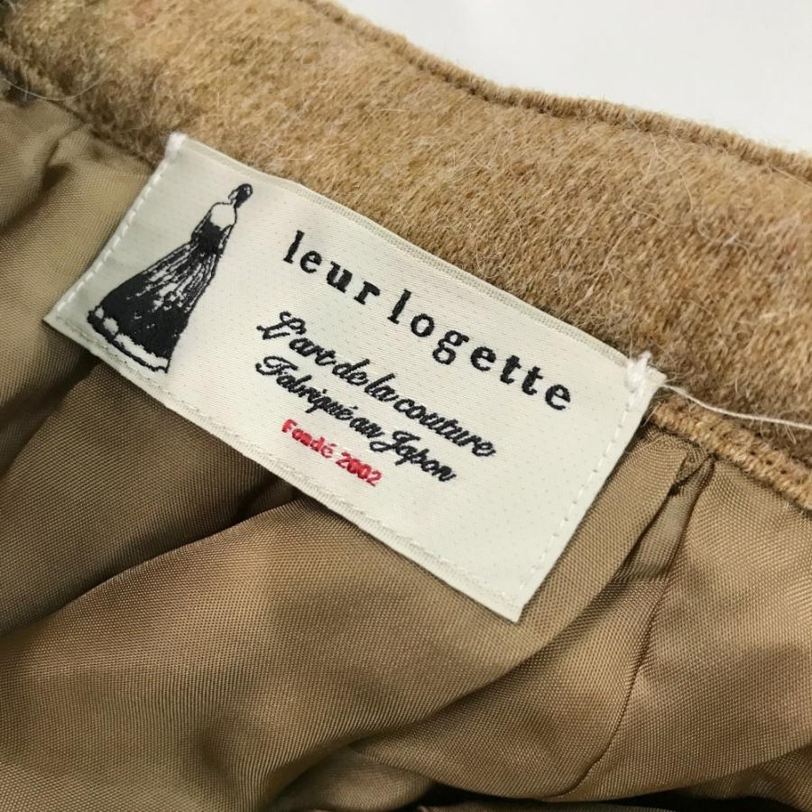 leurlogette ルールロジェット 裏地付花柄ステッチスカート leurlogette ルールロジェット 裏地付花柄ステッチスカート