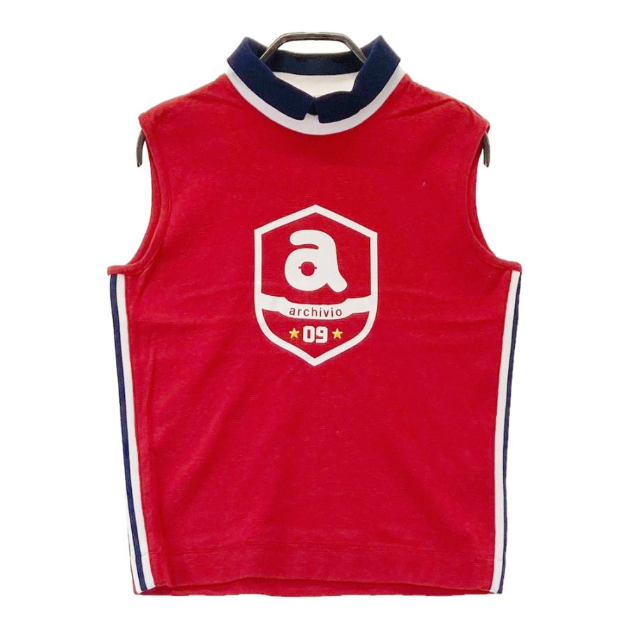 サイズ：38 ARCHIVIO アルチビオ 半袖ハイネックTシャツ レッド系