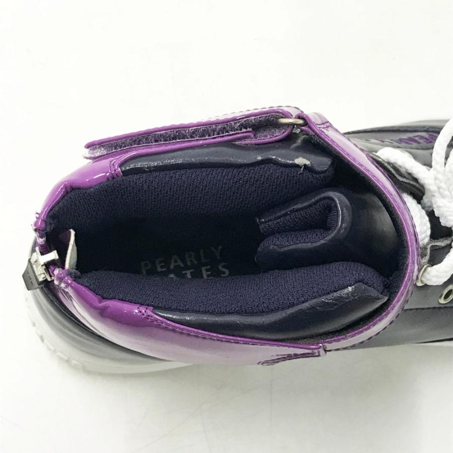 PEARLY GATES ネイビー ゴルフシューズ パーリーゲイツ ミドルカット ゴルフシューズ 23.5 PEARLYGATES