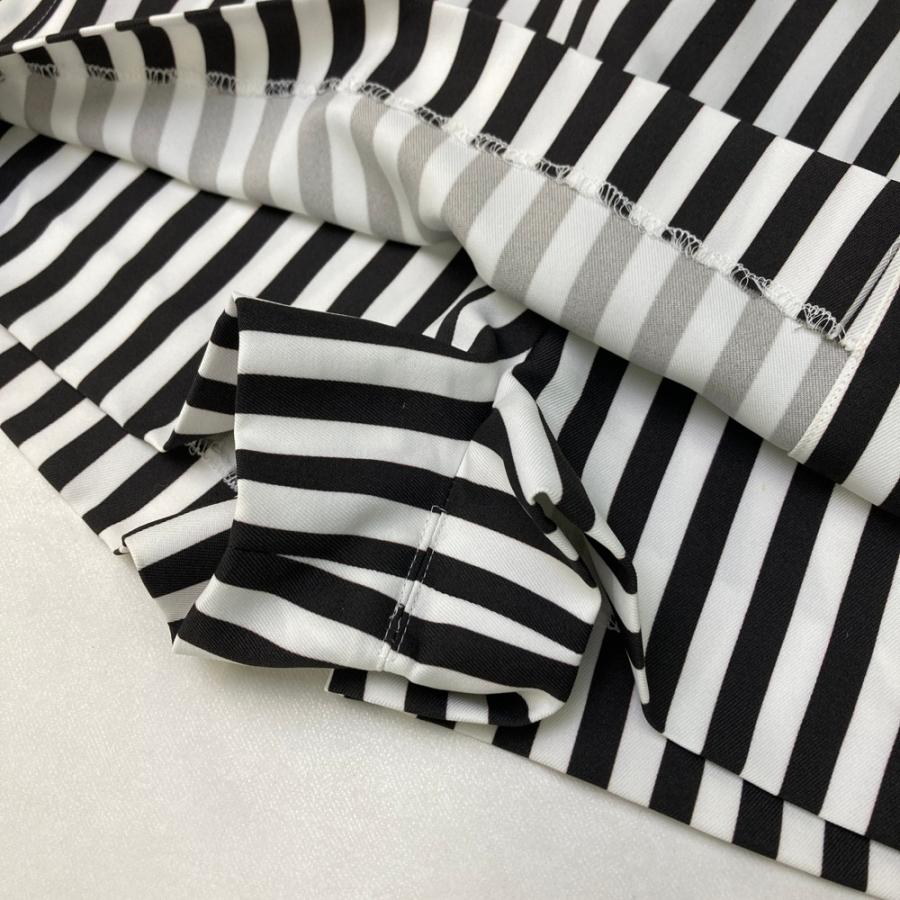 ARCHIVIO アルチビオ キュロットスカート ストライプ ブラック系