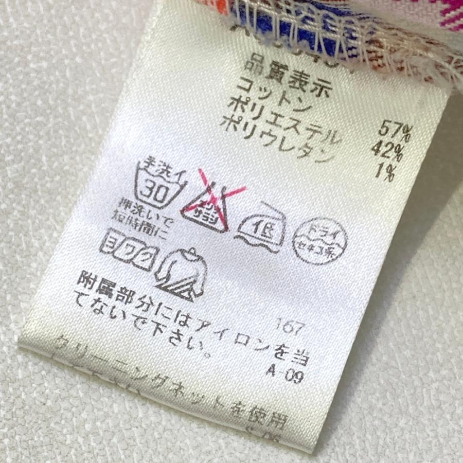 ARCHIVIO アルチビオ スカート チェック 花柄 レッド系 38 ゴルフ