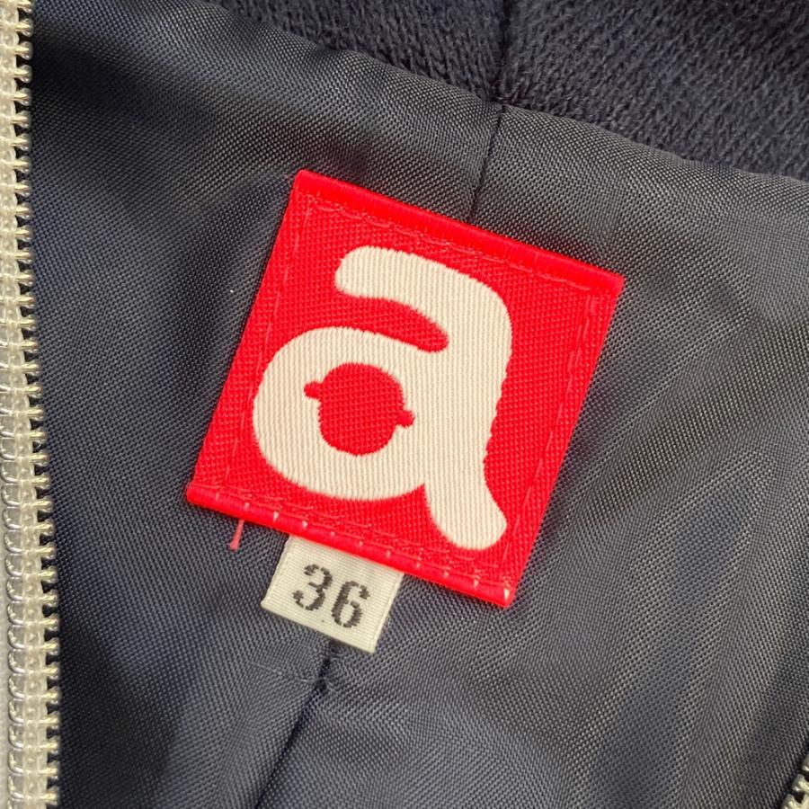 ARCHIVIO アルチビオ 袖ボア 半袖ジップジャケット ネイビー系 36