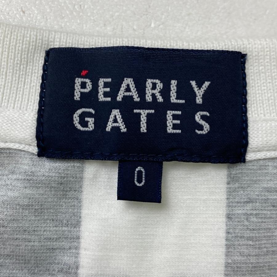 PEARLY GATES パーリーゲイツ 半袖ポロシャツ ストライプ ネイビー系 0
