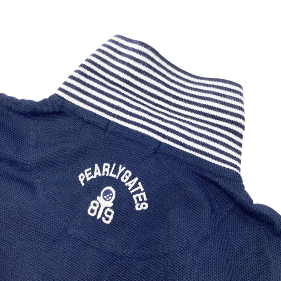 新品タグ付き【パーリーゲイツ】スマイルワッペン 半袖ポロシャツ 紺 0(S) 新品タグ付き【パーリーゲイツ】スマイルワッペン 半袖