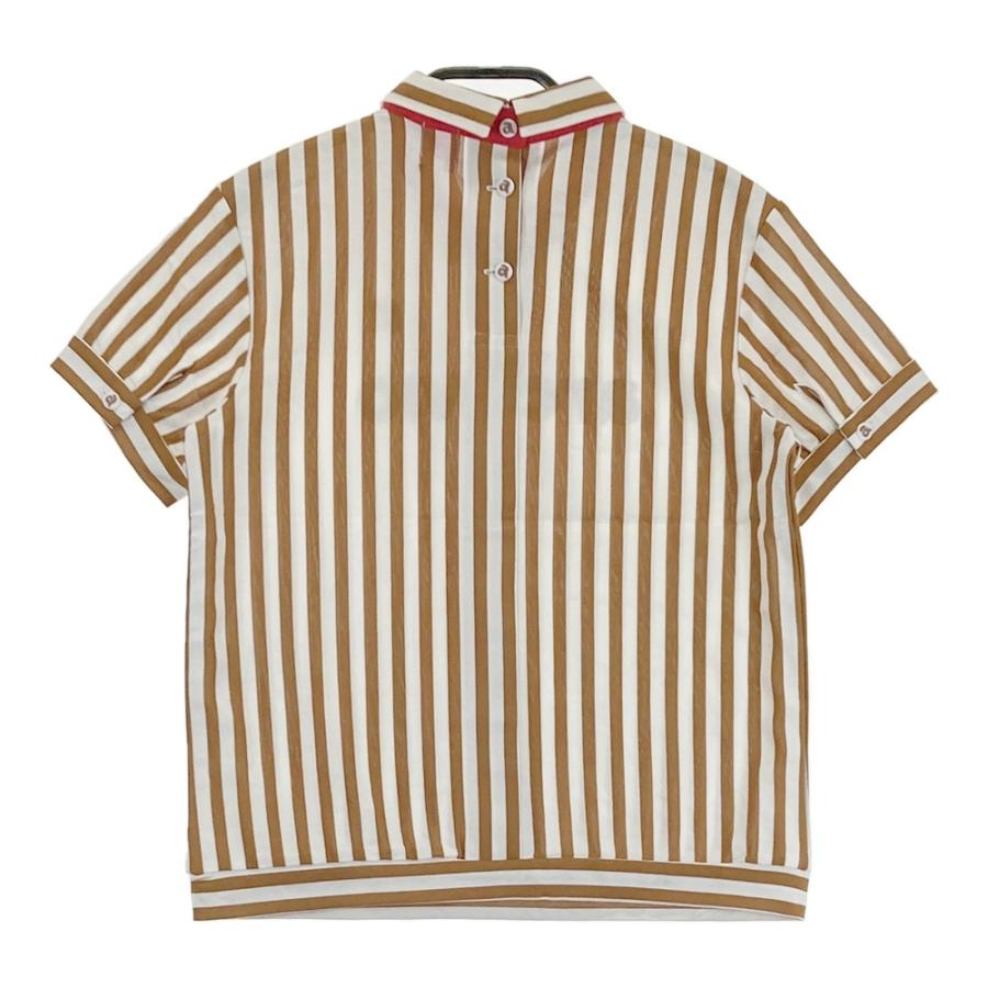 ARCHIVIO アルチビオ 半袖ポロシャツ ストライプ ベージュ系 36