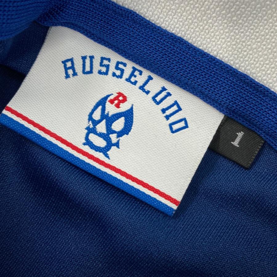 Russeluno ポロシャツ ストライプ チェーン柄