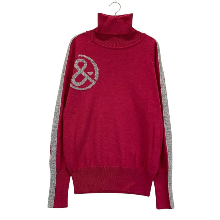 サイズ：L AND PER SE アンパスィ 本物 ニット セーター 総柄 ピンク系