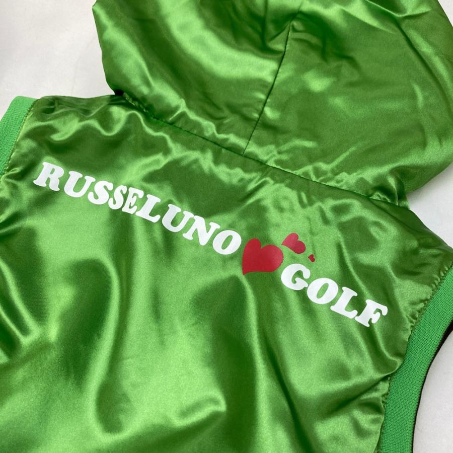 RUSSELUNO　ベスト　ゴルフ RUSSELUNO ラッセルノ リバーシブル フード付ベスト バンビ柄