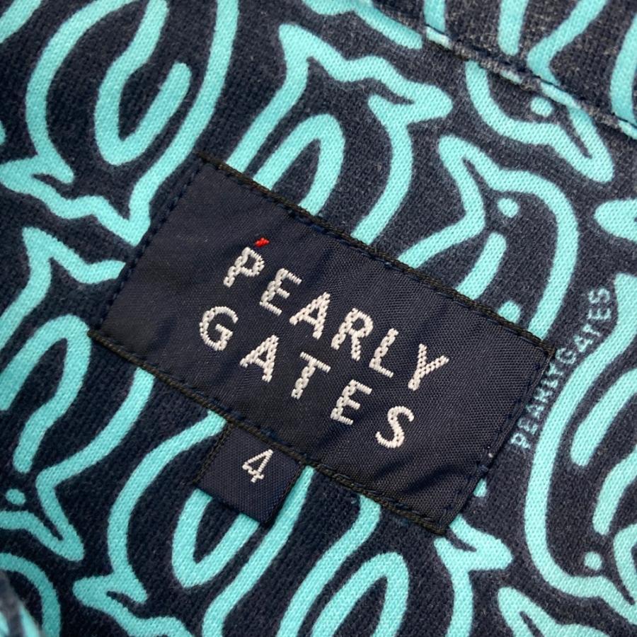 PEARLY GATES パーリーゲイツ  半袖ポロシャツ ペンギン 総柄 ブルー系 4 ゴルフウェア メンズ_5