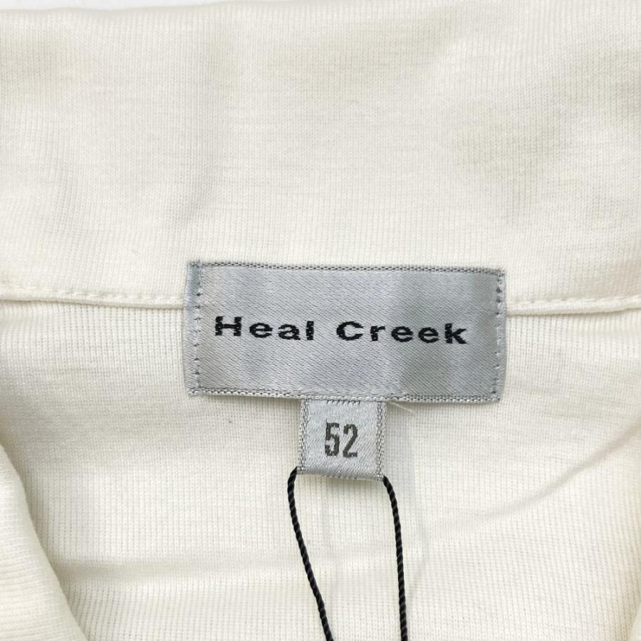Heal Creek（ヒールクリーク） ハーフジップ 半袖ポロシャツ ホワイト