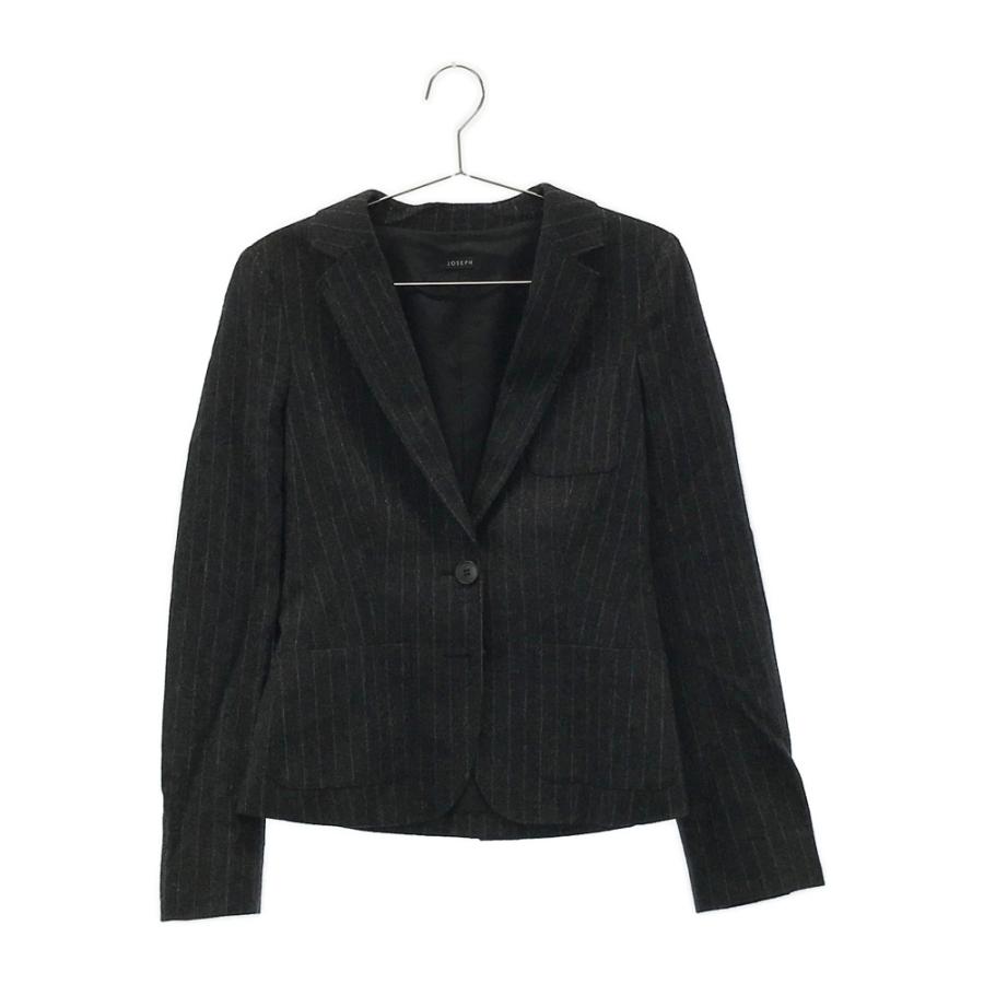 【JOSEPH】ジョセフ　黒スーツ　セットアップ JOSEPH ジョゼフ セットアップ スーツ ストライプ ブラック系 38