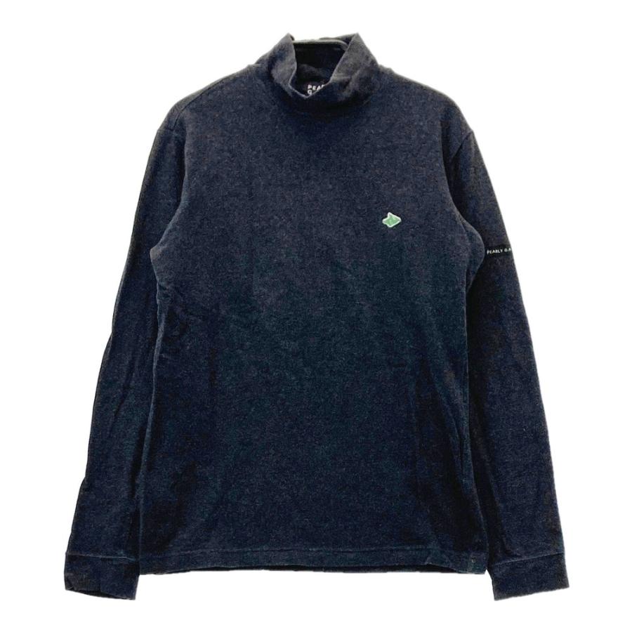 パーリーゲイツラインハイネック長袖サイズ1 PEARLY GATES パーリーゲイツ ハイネック 長袖 Tシャツ ワッペン