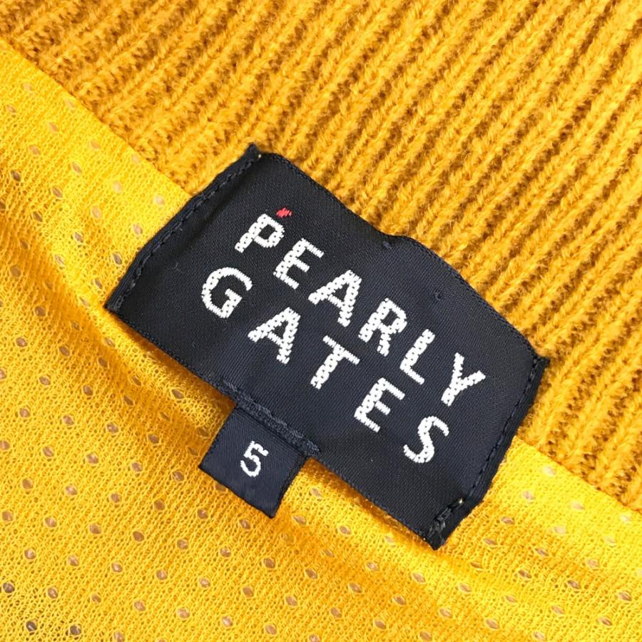 PEARLY GATES パーリーゲイツ ウール混 ニット ジップジャケット ブラウン系 5 ゴルフウェア メンズ_5