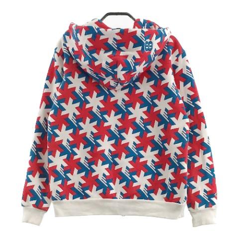 PEARLYGATES パーリーゲイツ スマイリー柄 総柄 パーカー PEARLY GATES パーリーゲイツ 裏起毛スウェットジップパーカー