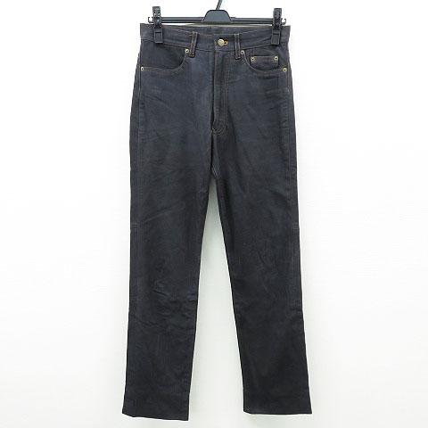 EXPLORER JEANS ブラックレザーパンツ 見た目はデニム、素材は本