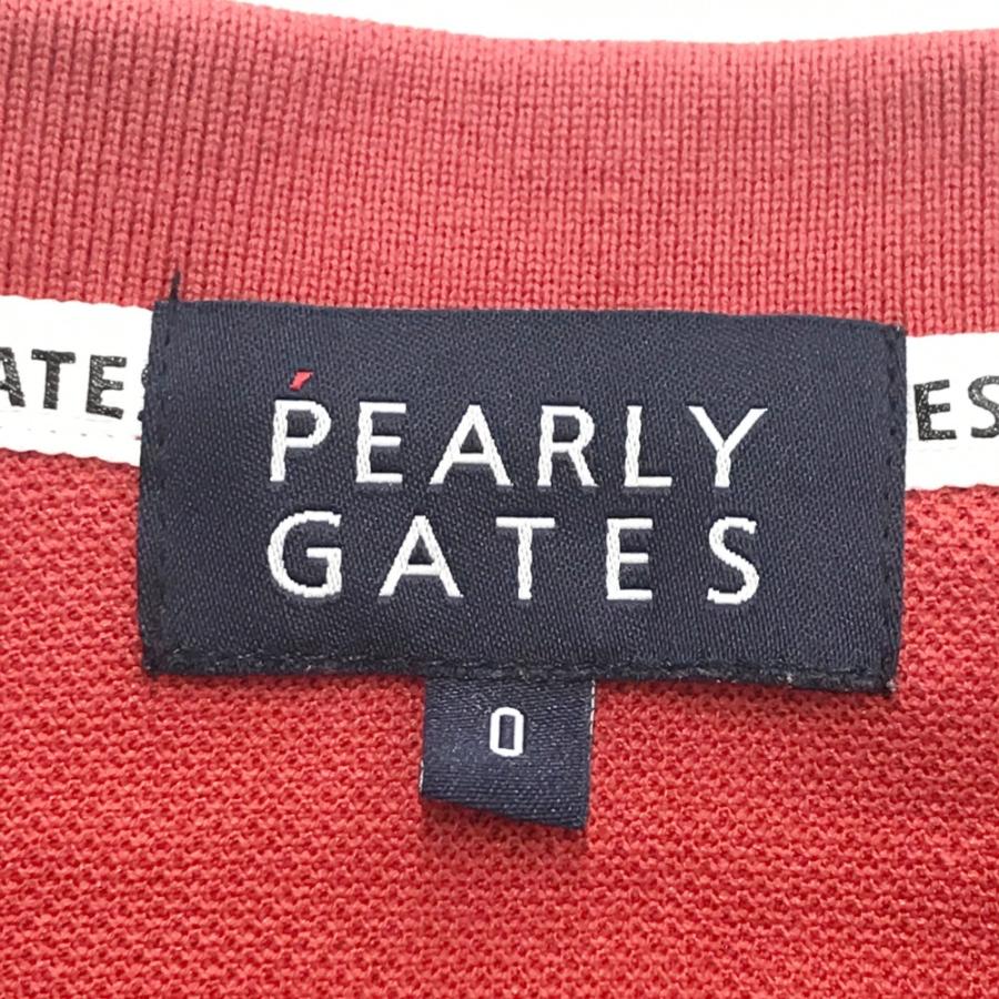 PEARLY GATES（パーリーゲイツ） 半袖ポロシャツ にんじん刺繍 レッド