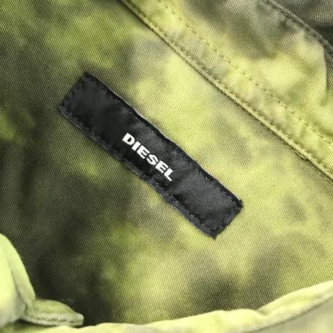 DIESEL ディーゼル 半袖シャツ タイダイ柄 カーキ系 L メンズ DIESEL ディーゼル 半袖シャツ タイダイ柄 カーキ系 L メンズ