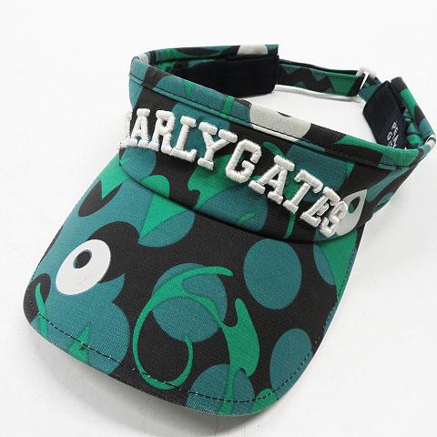 PEARLY GATES パーリーゲイツ サンバイザー カメレオン総柄 PEARLY GATES パーリーゲイツ サンバイザー カメレオン総柄