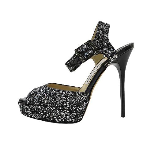 JIMMY CHOO ジミーチュウ オープントゥ ハイヒール スパンコール 
