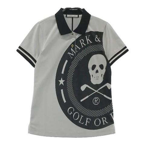 MARK&LONA マークアンドロナ 半袖ポロシャツ グレー系 36 ゴルフウェア